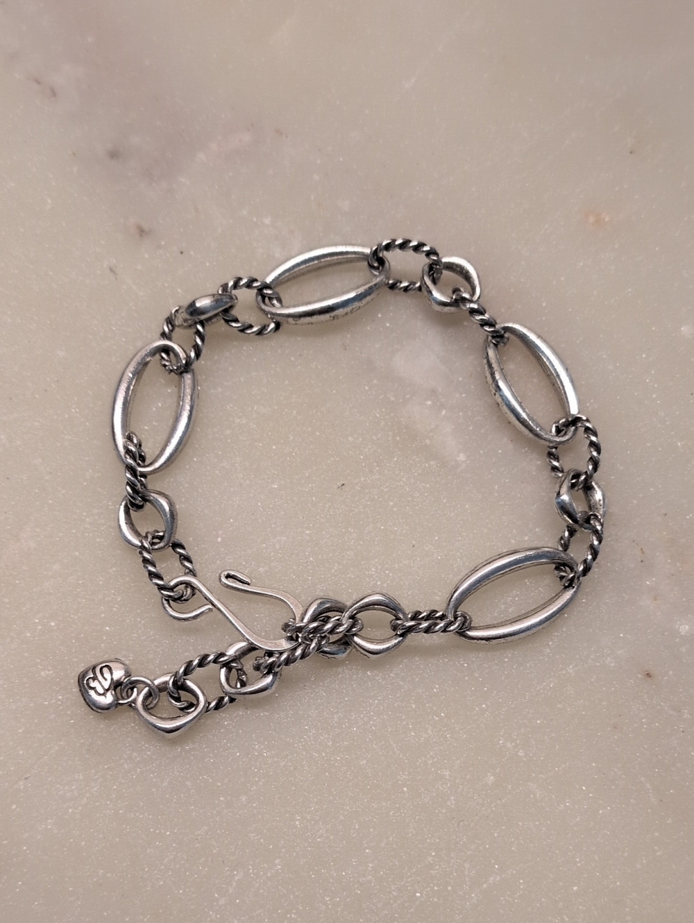 Sale!🔥Brighton Oval Link Bracelet Silver Adjustable - Picture 3 of 11